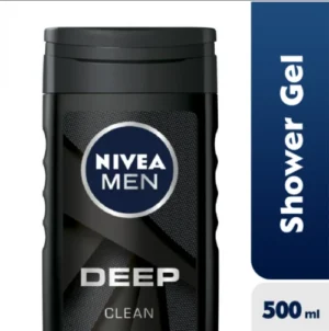 Nivea Men Deep Clean Shower Gel For Body, Face & Hair Micro-Fine Clay 3in1 500ml